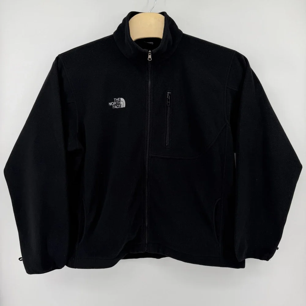 The North Face Fleece Jacket Mens XXL Black Full Zip GORE-TEX Raintex Mock Neck